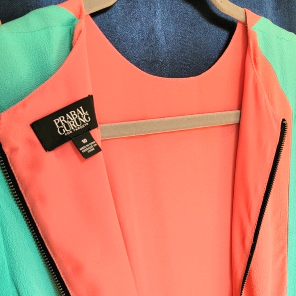 NWT Prabal Gurung for Target Color Block Short Sleeve Knee Length Dress size 10 - Picture 12 of 16